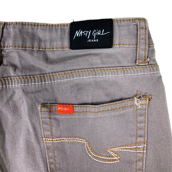 Nasty Girl Grey Skinny Jeans Size 30 - Picture 5 of 5
